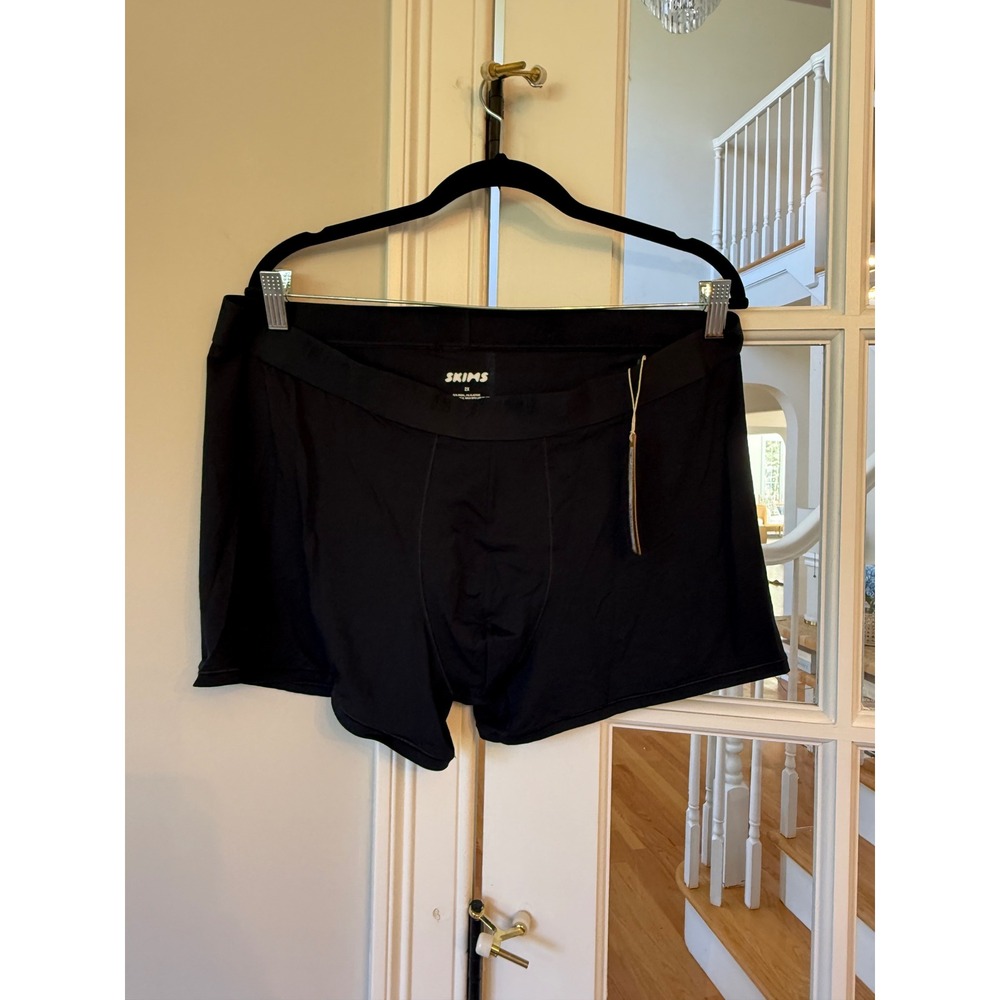 SKIMS Mens Stretch 3 Inch Boxer Brief Obsidian Black Size 2X